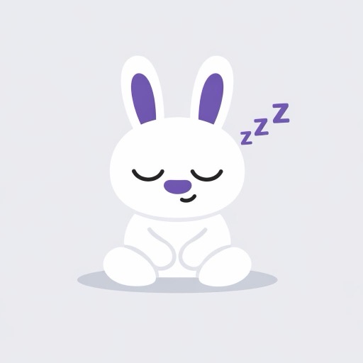 Content Rabbit mascot: Sleep